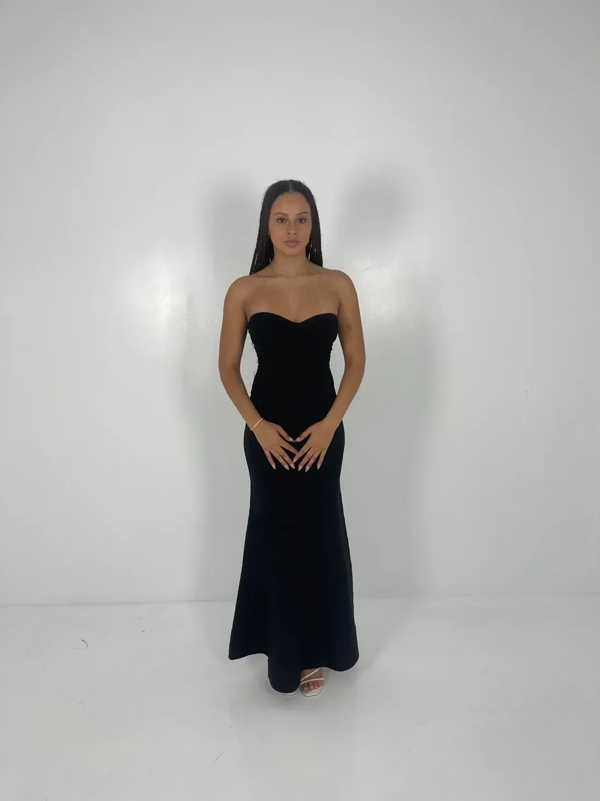 Hervé Léger Black Sara Gown in Black Size L/AU 12 for rent on The Volte - main image