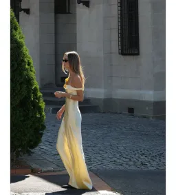 Natalie Rolt Μonika Gown Lemon Size 0/AU 6 for rent on The Volte - image 3