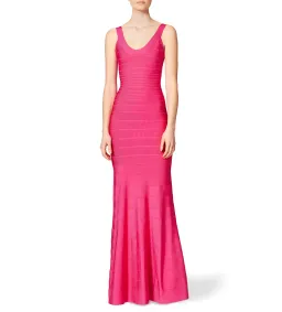 Herve Leger Pink Ellen Bandage Gown Size 10/S for rent on The Volte - image 1