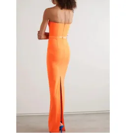 Alex Perry Cassidy Strapless Column Gown Orange Size 8 for rent on The Volte - image 2