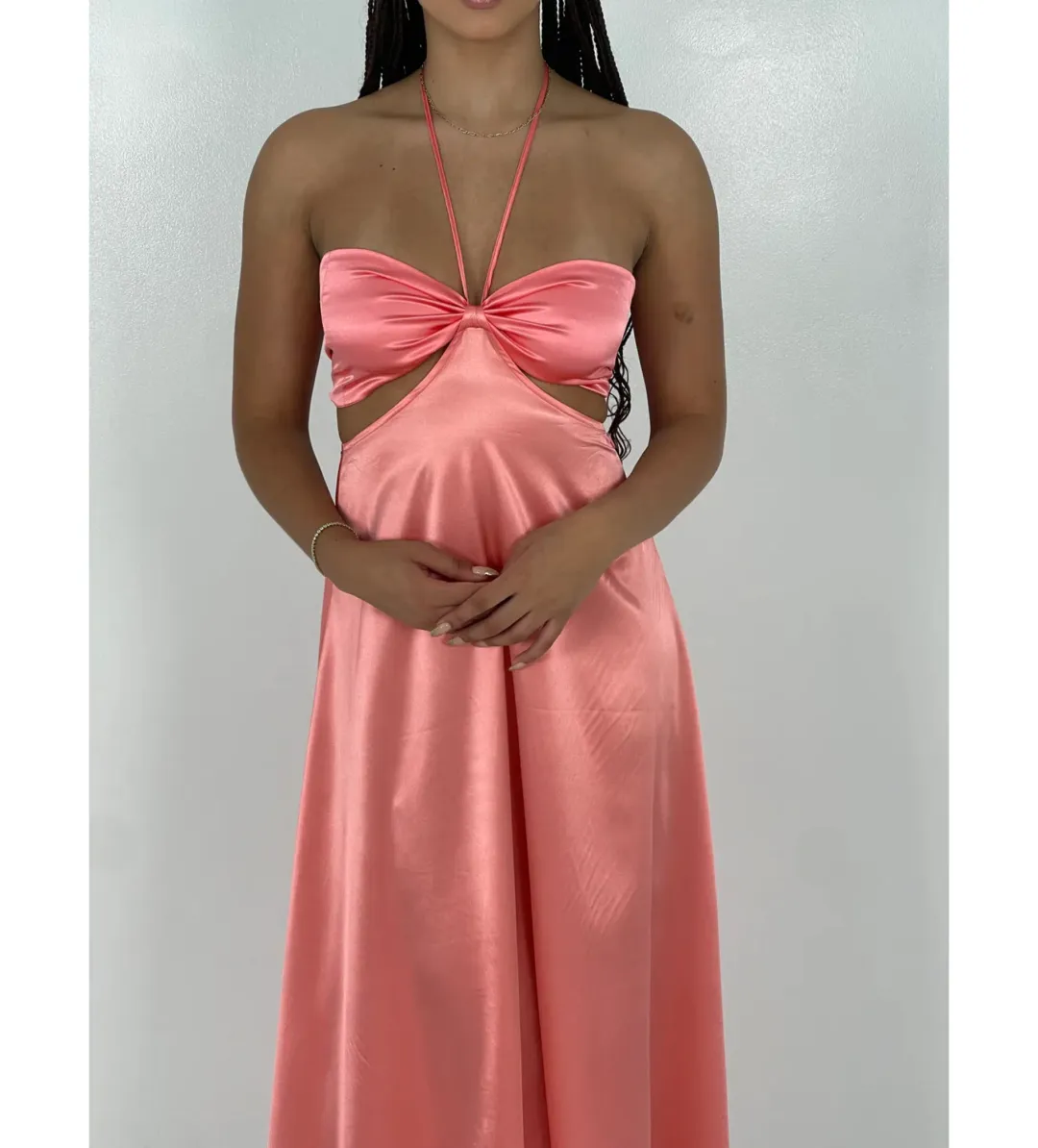 Lane & Sass Lucy Gown in Guava Size S / AU 8 for rent on The Volte - main image