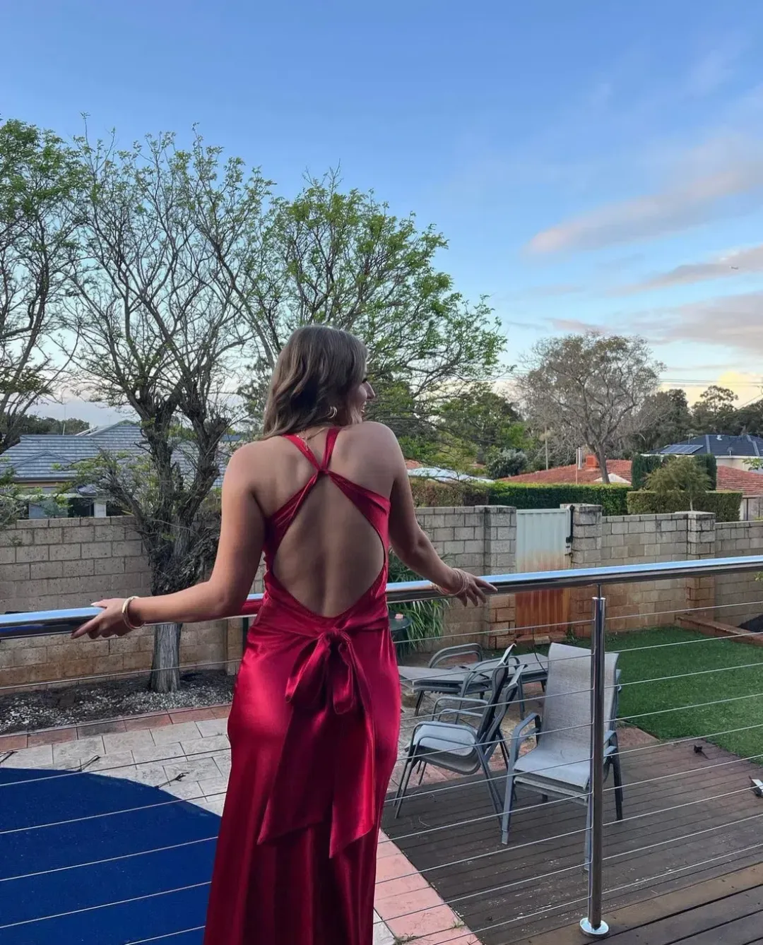 Ruth Tarvydas  Goddess Maxi Gown Red Size 8 for rent on The Volte - main image