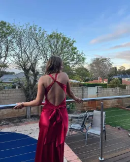 Ruth Tarvydas  Goddess Maxi Gown Red Size 8 for rent on The Volte - image 2