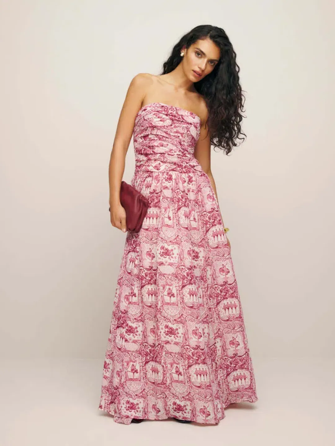 Reformation Iben Maxi Dress Print Size 10 for rent on The Volte - main image