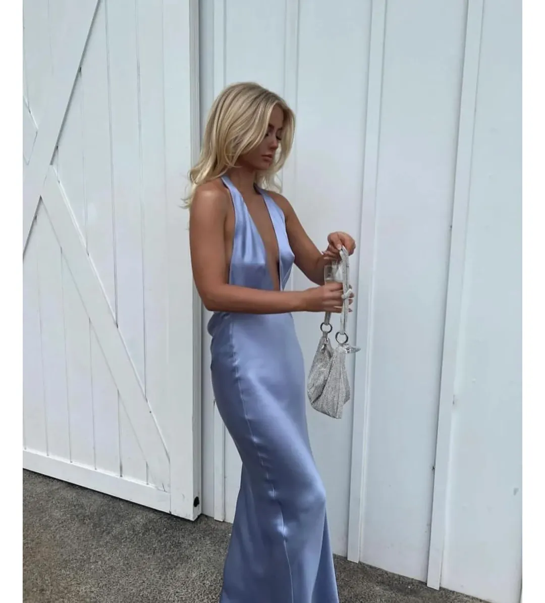 Natalie Rolt Angelica Gown in Bluebell Size 1 / AU 8 for rent on The Volte - main image