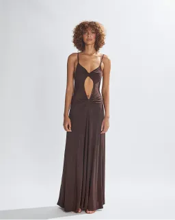 One Mile Sammy Maxi Dress Brown Size 6 for rent on The Volte - image 1