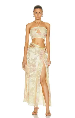 Loveshackfancy  Chance Maxi Set Yellow Floral Size 8 for rent on The Volte - image 1
