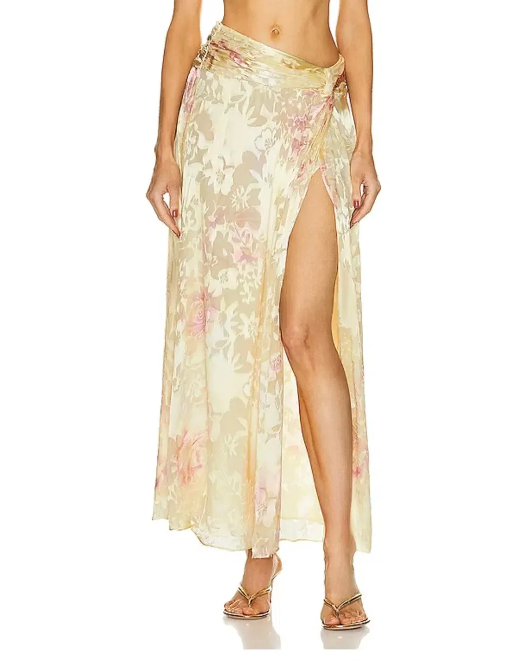 Loveshackfancy  Chance Maxi Set Yellow Floral Size 8 for rent on The Volte - main image