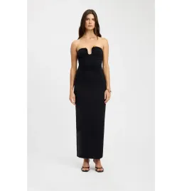 Kookai Tayla Trim Maxi Dress Black Size AU 10 for rent on The Volte - image 1