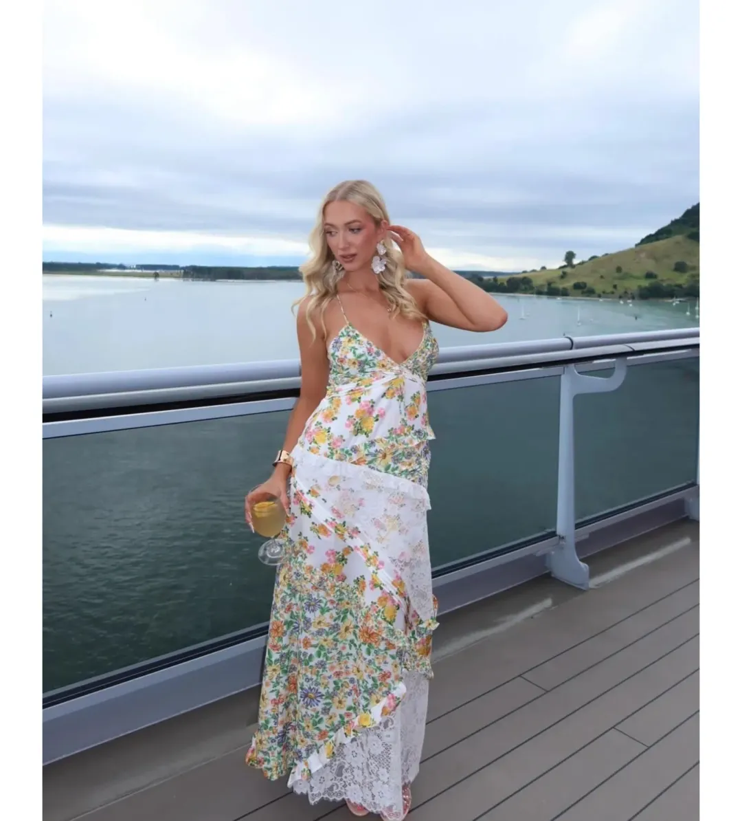 For Love & Lemons Green Rosalyn Maxi Size XS/ AU 6 for rent on The Volte - main image