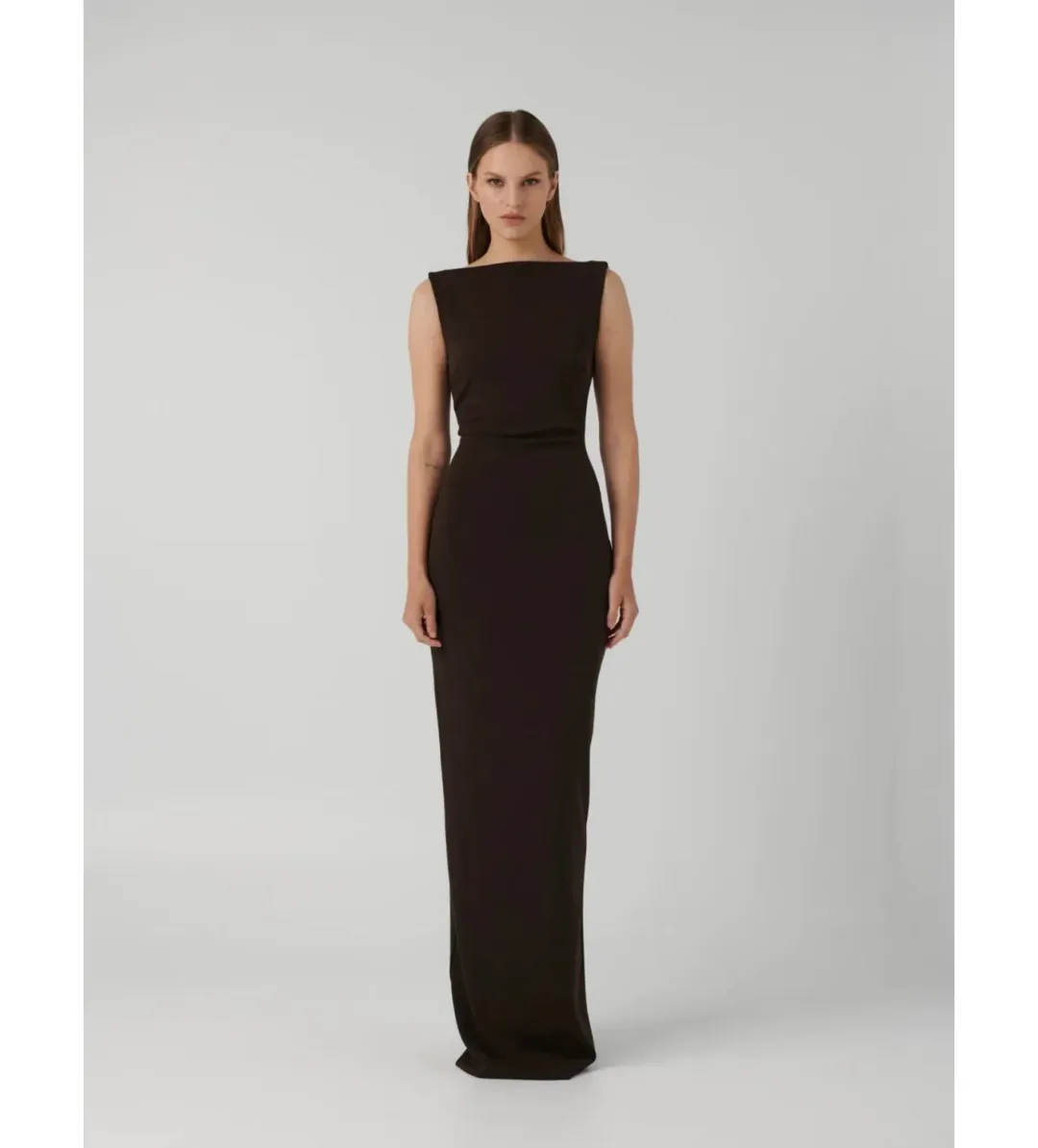 Effie Kats Coffee Verona Gown in Brown Size Small/ AU 8 for rent on The Volte - main image