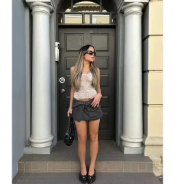 Gimaguas Diana Mini Skirt Black Size 36 / AU 8 for rent on The Volte - image 2