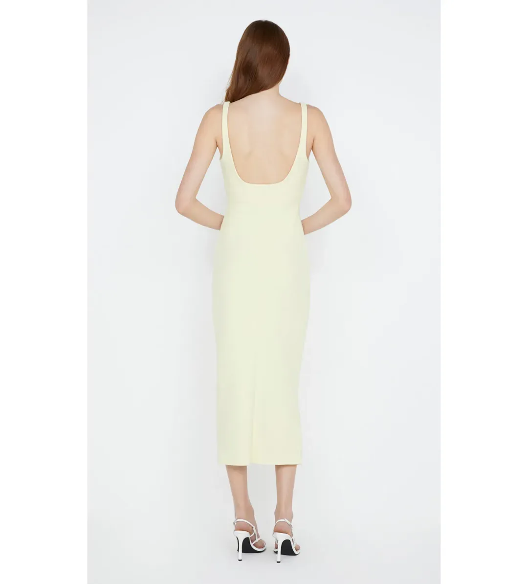 Bec & Bridge Karina Tuck Midi Dress Lemon Size 12 for rent on The Volte - main image