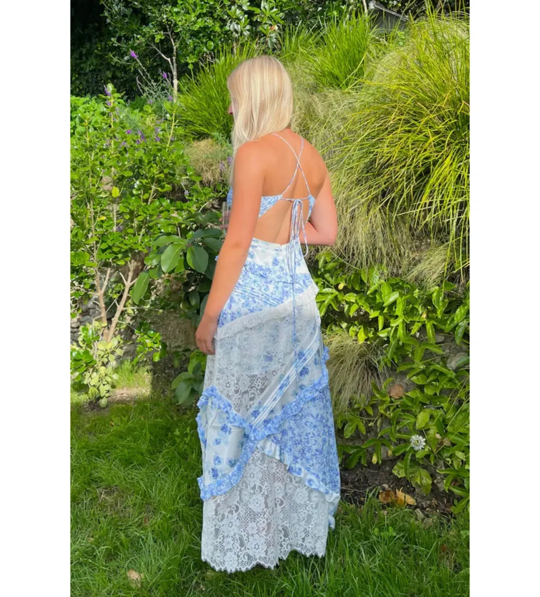 For Love & Lemons Blue Rosalyn Maxi Size S / AU 8 for rent on The Volte - main image