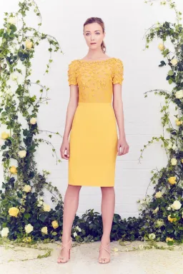 Jenny Packham Embellished Bodice Cocktail Dress Yellow Size 12 for rent on The Volte - image 3