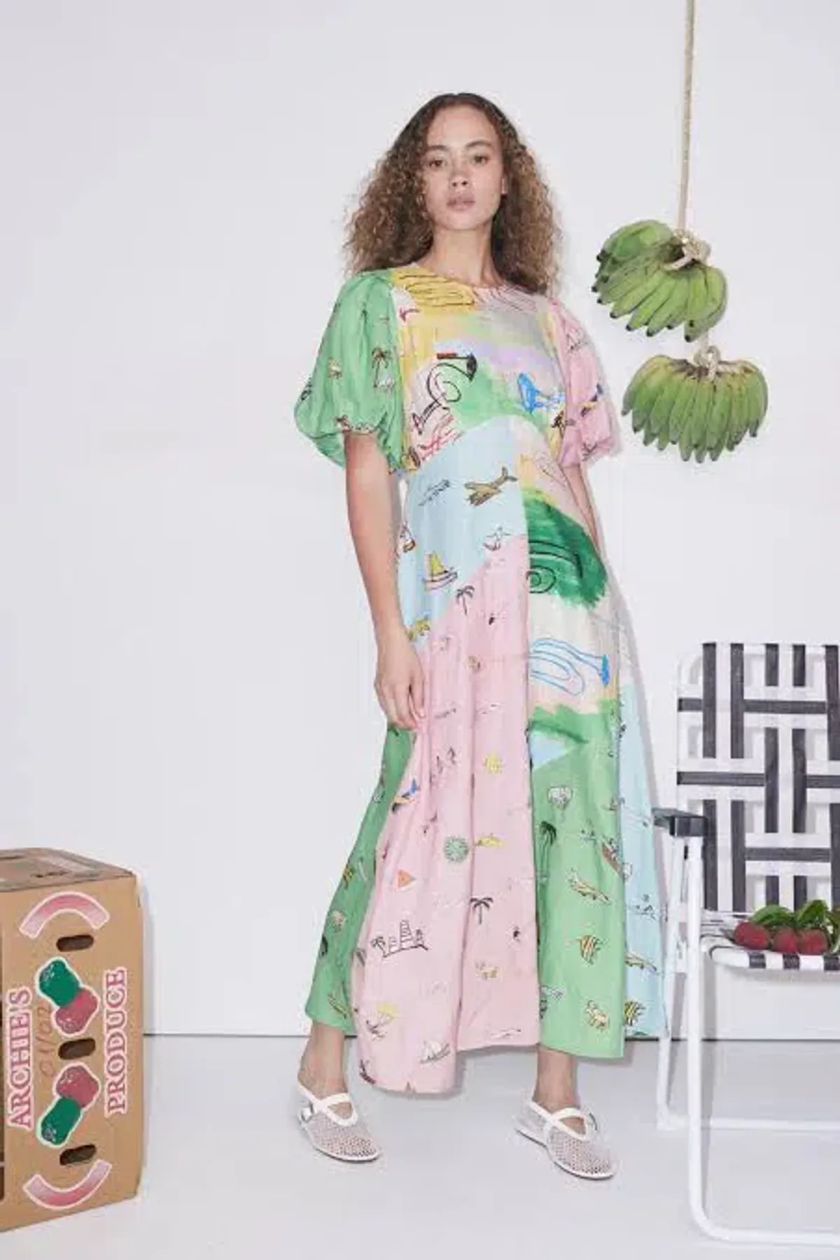 Alemais Jet Midi Dress size 8 for rent on The Volte - main image