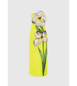 Leo Lin Rayna Iris Print in Yellow Size 6  for rent on The Volte - image 2