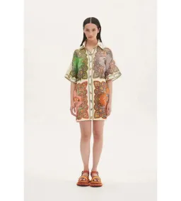 Alemais Trippy Troppo Mini Shirt Dress Multi Size 6  for rent on The Volte - image 1