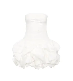 AJE Violette Bubble Hem Mini Dress Ivory Size 8 for rent on The Volte - image 1