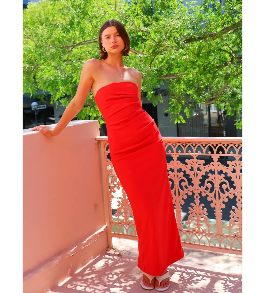 By Nicola Naomi Dress Cherry Size 8 for rent on The Volte - main image