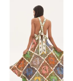 Alemais Trippy Troppy Halter Dress Multi Size 10  for rent on The Volte - image 2