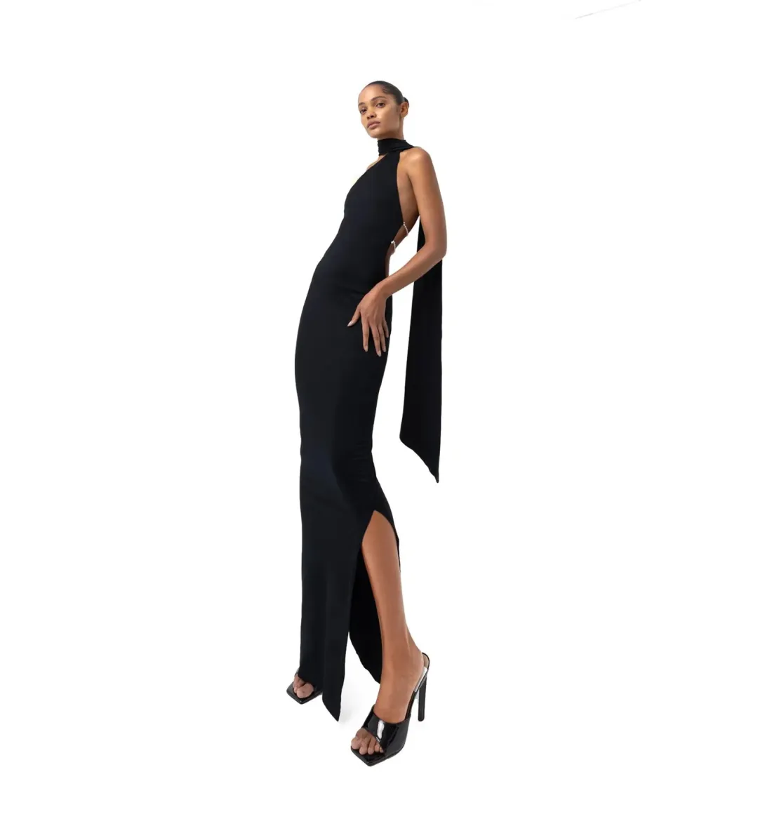 Khanums Kara Maxi Dress Black Size M/AU 10 for rent on The Volte - main image
