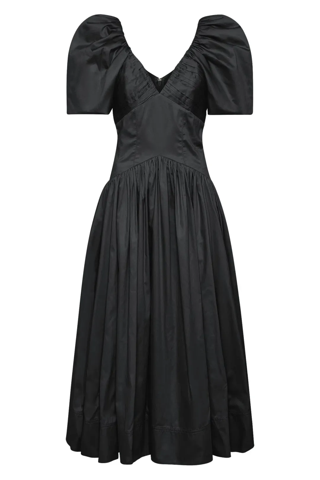 Aje Gabrielle Plunge Midi Dress  Black Size 12  for rent on The Volte - main image
