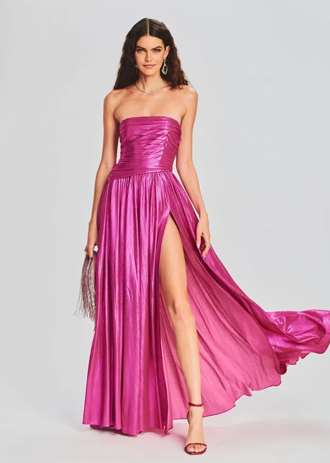 Retrofête Jacie Maxi Dress Pink Size 8 for rent on The Volte - main image
