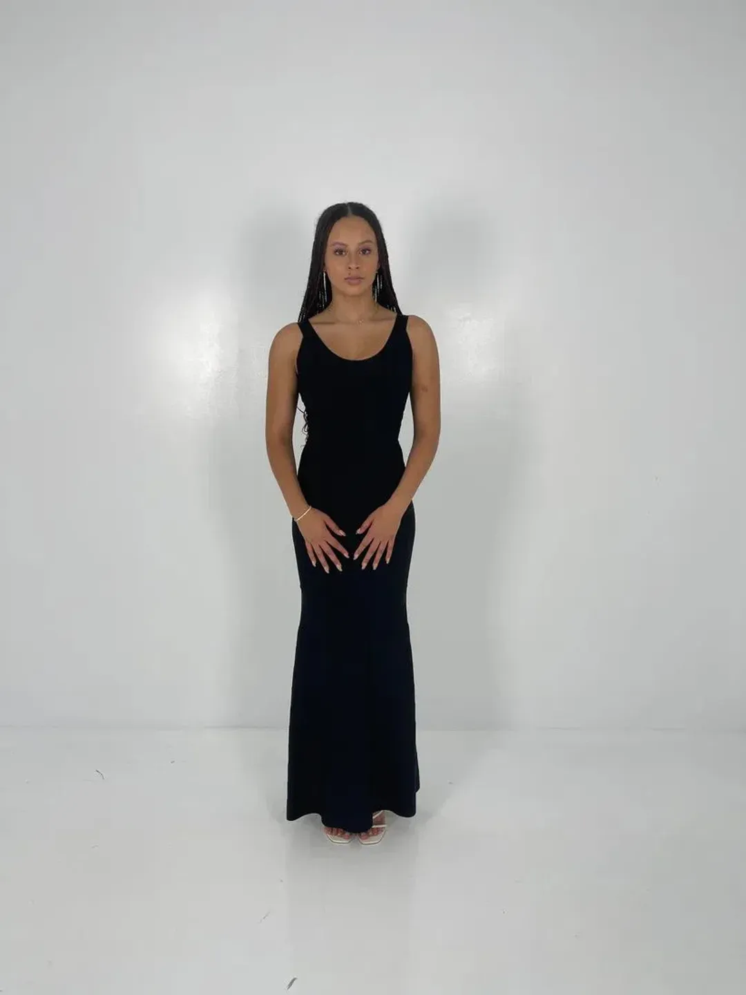 Hervé Léger Ellen Bandage Gown in Black Size XS/UK4 for rent on The Volte - main image