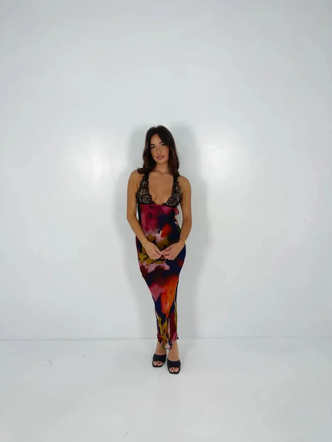 Rat And Boa Paola Slip Dress in Floral Size S/AU8 for rent on The Volte - main image