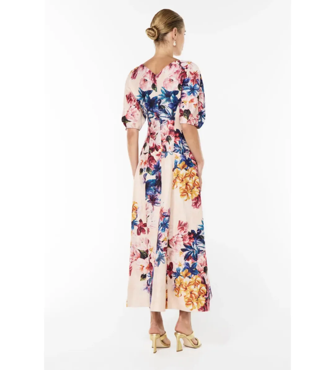Manning Cartell Scattered Flowers Midi Dress Floral Size 14 for rent on The Volte - main image