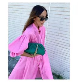 La Boheme Girls Maxi Poppy Dress in Bubblegum Pink One Size for rent on The Volte - image 2