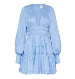 Aje Fallingwater Mini Dress Blue Size 16 for rent on The Volte - image 4