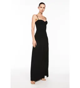 Manning Cartell Double Time Pleat Maxi Dress Black Size AU 8 for rent on The Volte - image 2