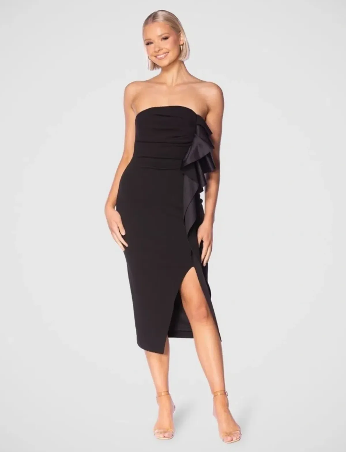 Pilgrim Pandora Midi Dress Black Size 10 for rent on The Volte - main image