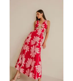 Sabo Calandra Dress Daisy Red Size 10 for rent on The Volte - image 1