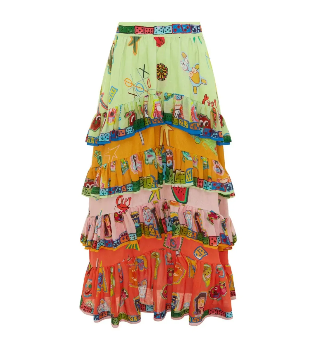 Alemais Players Skirt Size 10 and Oceane Silk Scarf O/S for rent on The Volte - main image