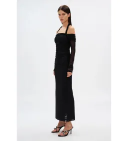 MISHA Sonnet Mesh Maxi Dress Black Size 14/XL for rent on The Volte - image 2