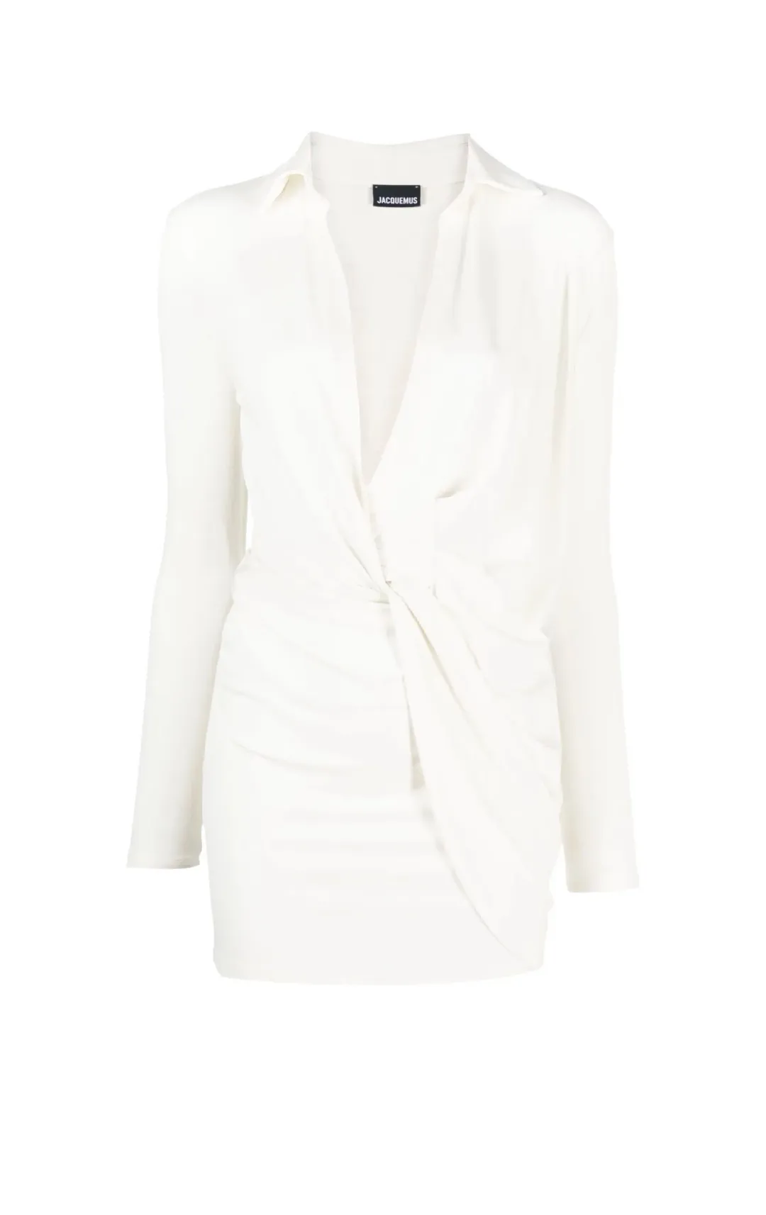 Jacquemeus La Robe Bahia Jersey Mini Dress Cream Size 8 for rent on The Volte - main image