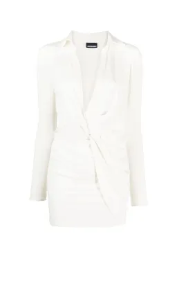 Jacquemeus La Robe Bahia Jersey Mini Dress Cream Size 8 for rent on The Volte - image 4