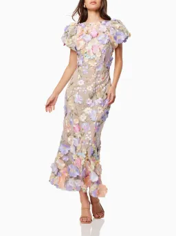 Elliatt Astraea 3D Lace Maxi Dress In Purple Size S/Au 8  for rent on The Volte - image 2