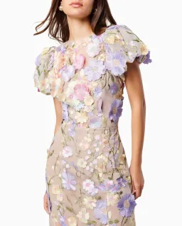 Elliatt Astraea 3D Lace Maxi Dress In Purple Size S/Au 8  for rent on The Volte - image 4