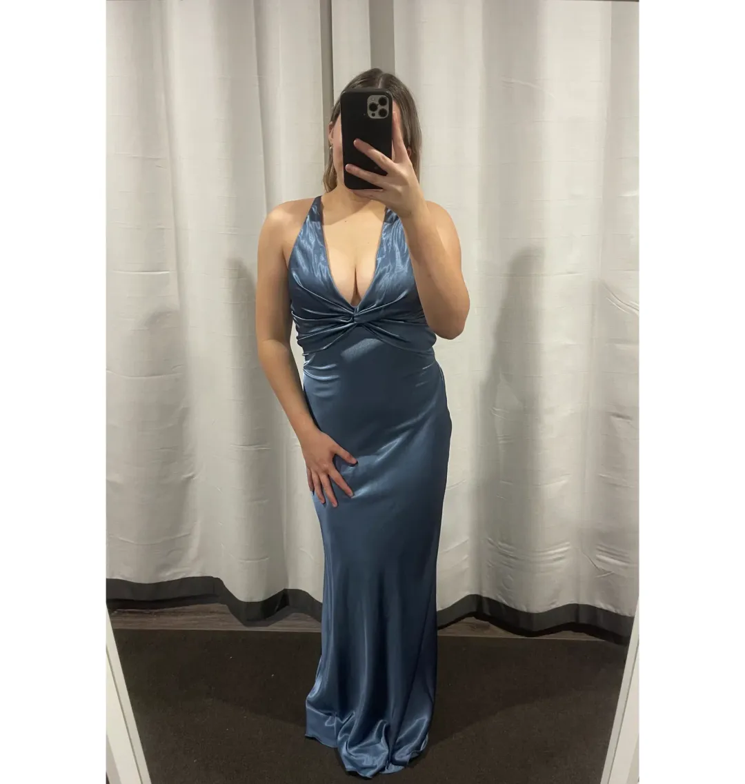 Ruth Tarvydas Goddess Gown Blue Size 12 for rent on The Volte - main image