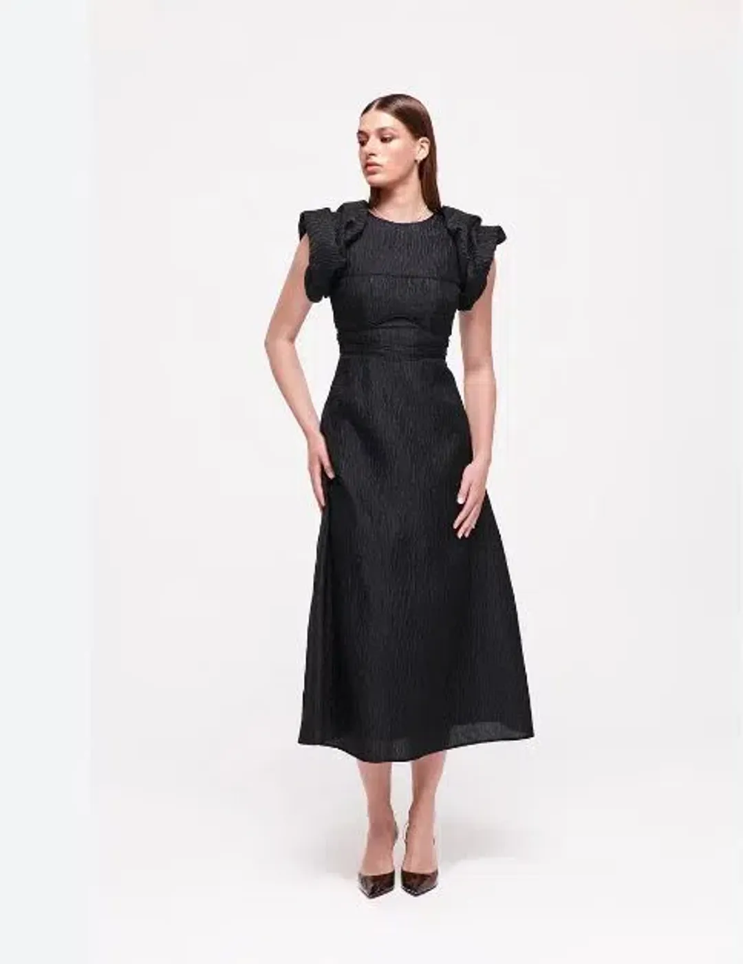 Rachel Gilbert Sophy Dress Black Size AU 14 for rent on The Volte - main image