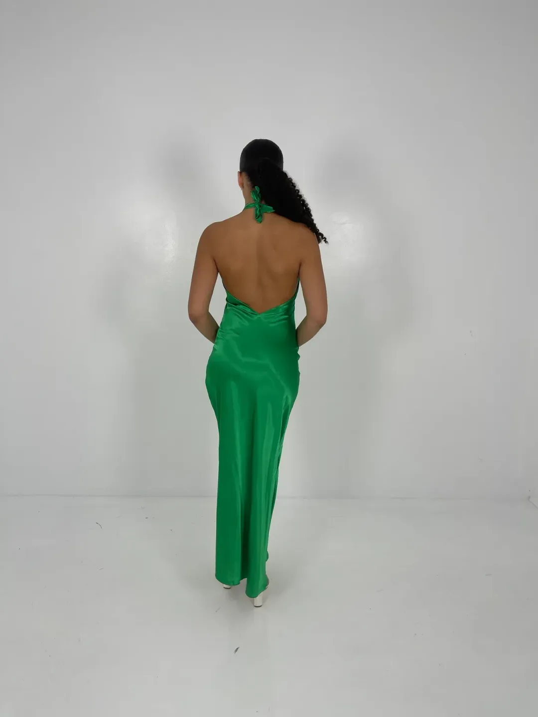 YLD Design Green Crossover Maxi Dress Size 6 for rent on The Volte - main image