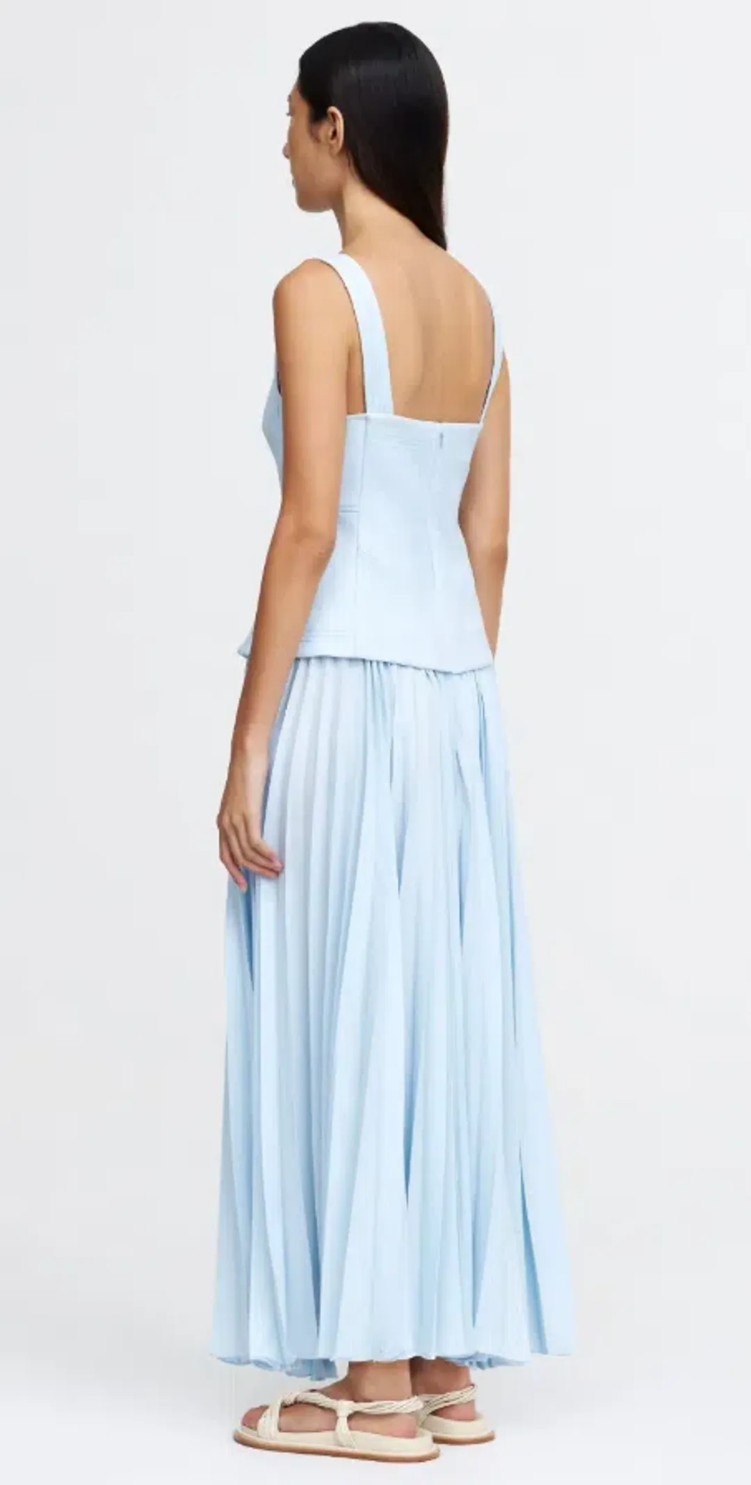 Acler Hollinshill Maxi Dress Baby Blue Size 16 for rent on The Volte - main image