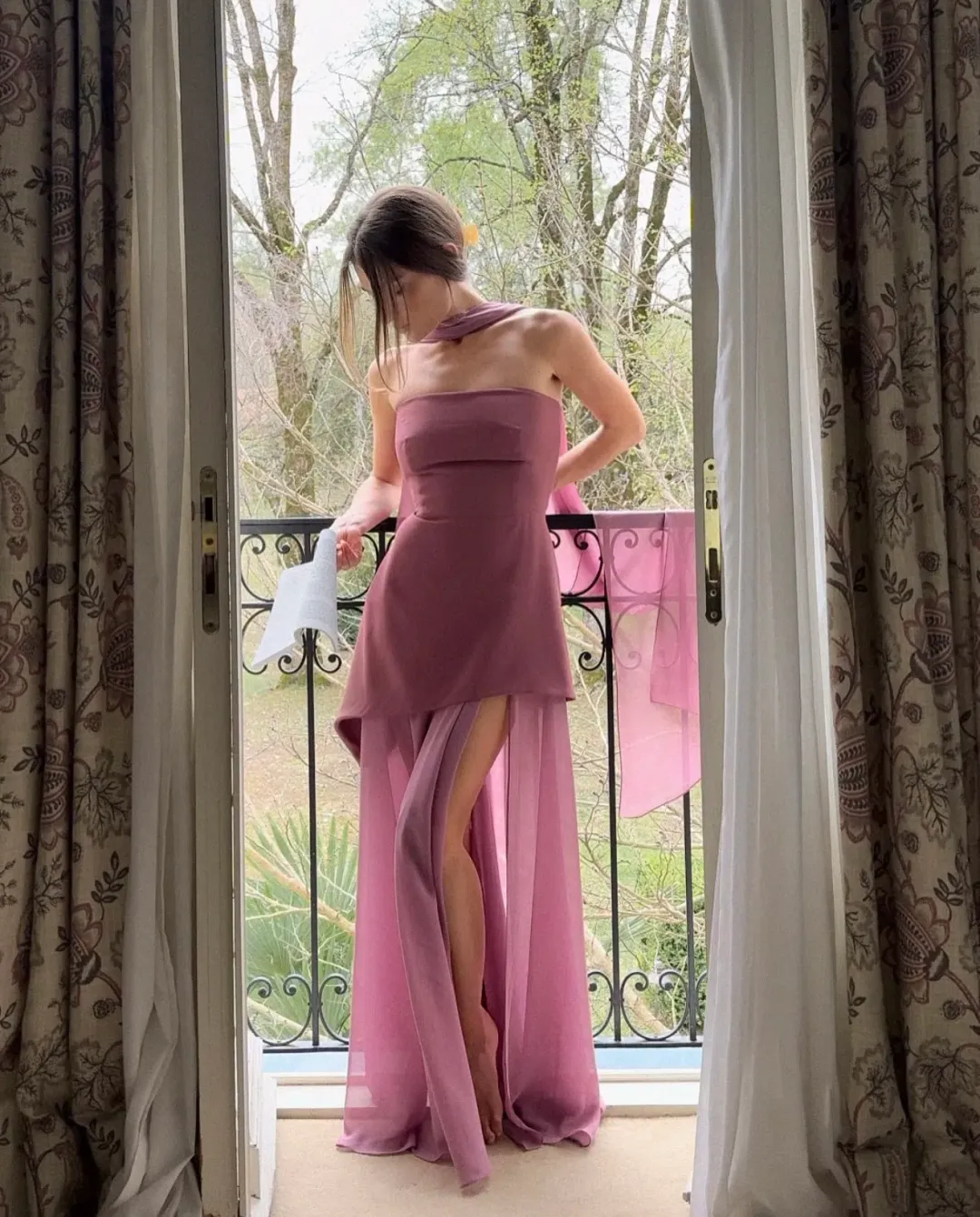 Matters Store Monaco Dress with Scarf Pink Size S / AU 8 for rent on The Volte - main image