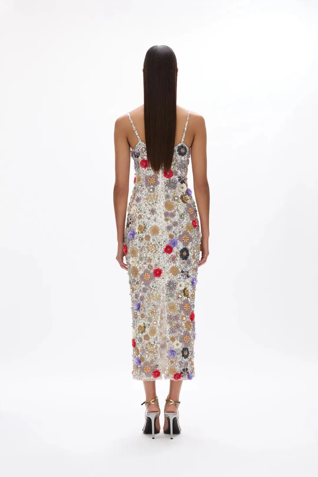 Rachel Gilbert Francesca Gown Silver Multi Size 0 / AU 6 for rent on The Volte - main image