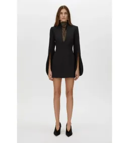 Camilla and Marc Sillage Lace Mini Dress in Black Size 10 for rent on The Volte - image 1