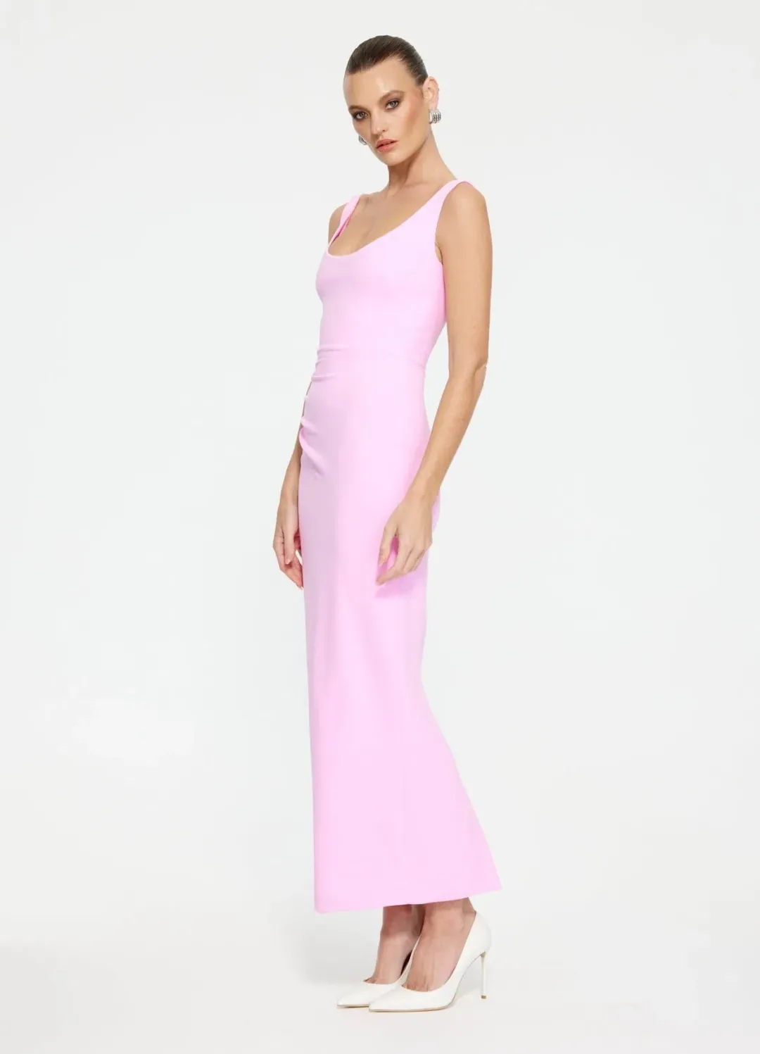 Effie Kats Gabel Midi Dress in Taffy Pink Size M / AU 10 for rent on The Volte - main image